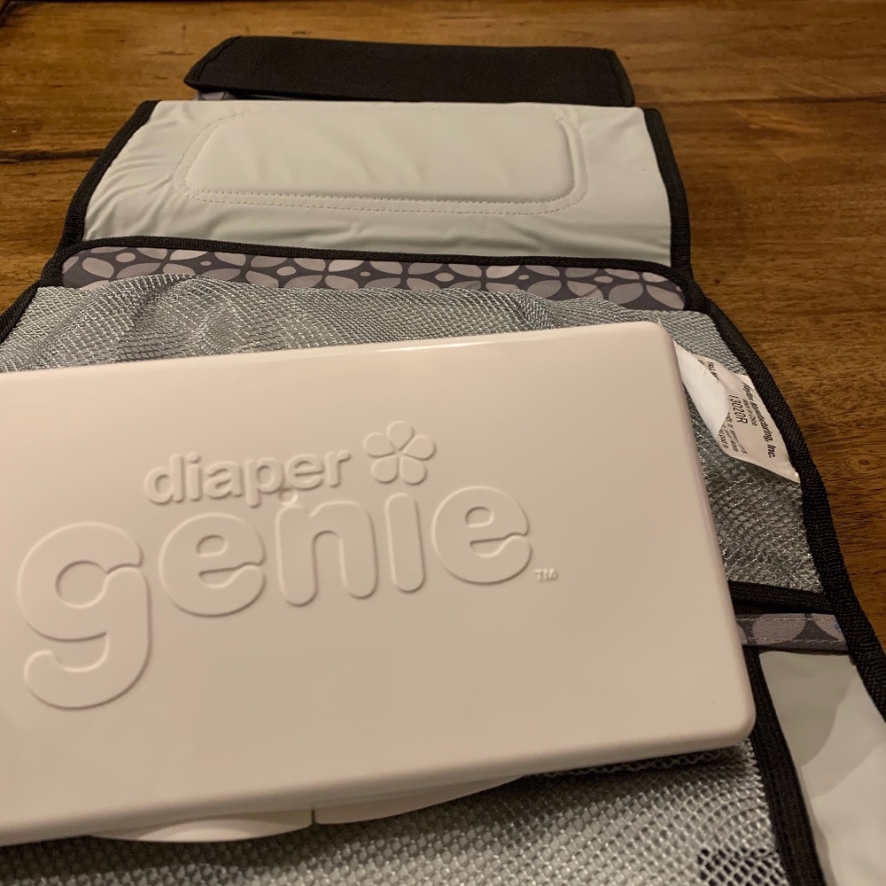 Diaper Genie Travel Changing Pad with Wipes Box